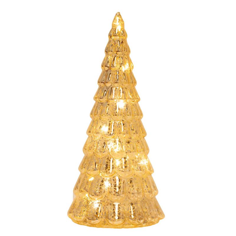 Stellar Haus 16cm Gold Frost Drop Tree image number 0